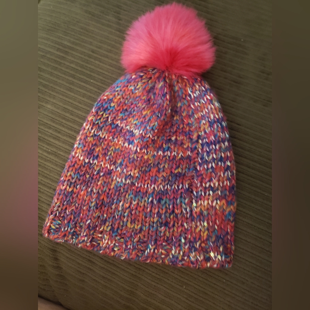 Winter Hat with Pink Pom